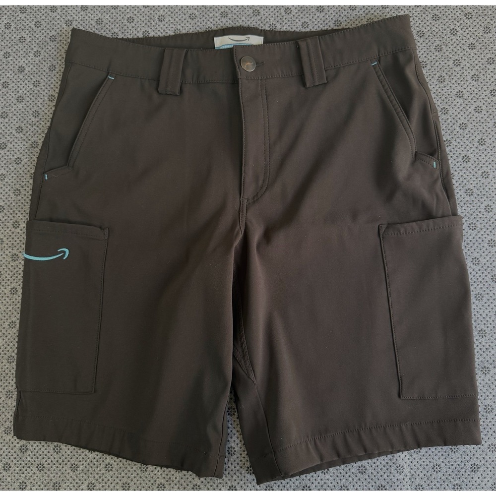 AMAZON BY LULY YANG STRETCH CARGO SHORTS MEN-32-34 WAIST BLACK. 2 PAIRS